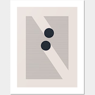 Mid-century modern geometrical composition Posters and Art